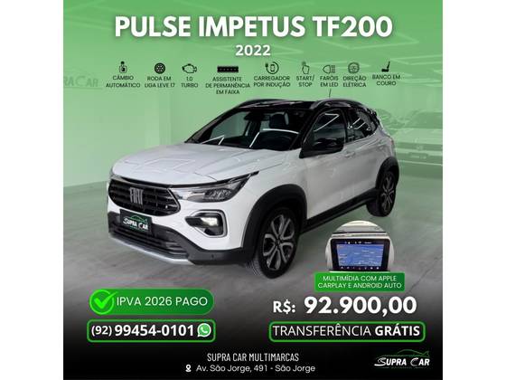 FIAT PULSE 1.0 TURBO 200 FLEX IMPETUS CVT FIAT PULSE 1.0 TURBO 200 FLEX IMPETUS CVT